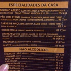 Pra Começar - Bar do Gildo - Preços muito acessíveis!
