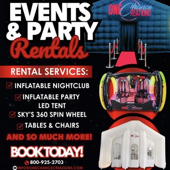 One Chance Creations - Party Equipment Rentals Near Me One Chance Creations - Party Equipment Rentals Near Me