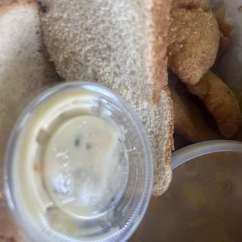 Ray's Chicken & Fish - Tartar sauce, bread, mac, fish - Seafood Near Me - Stockton, California