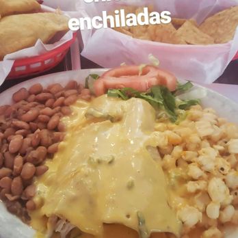 Richard's Mexican Restaurant - Chile con queso Chicken Enchiladas! Yummmm - New Mexican Cuisine Near Me - Albuquerque, New Mexico