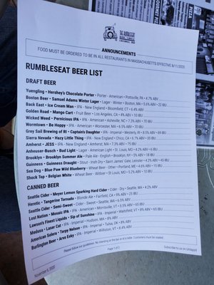 Menu photo 4 Rumbleseat Chicopee, MA