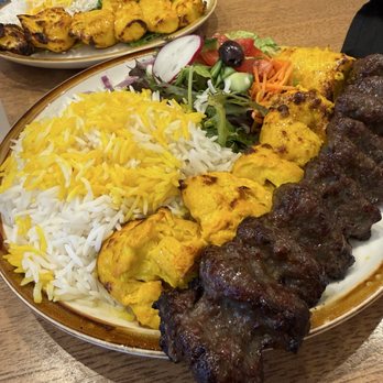 Parkway Kebab and Grill - Chicken Soltani (Chicken and Beef koobideh skewers) - Mediterranean Near Me - Moorpark, California Parkway Kebab and Grill - Chicken Soltani (Chicken and Beef koobideh skewers) - Mediterranean Near Me - Moorpark, California
