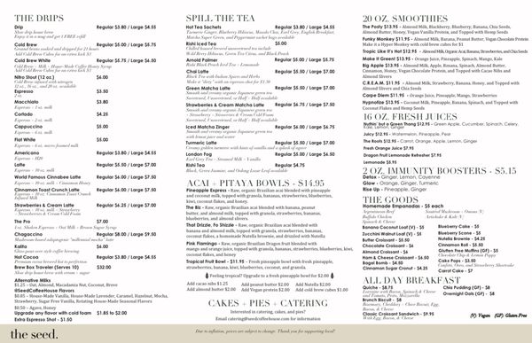 Menu photo 3 the seed. - Delray Beach Delray Beach, FL