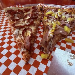 Pepperoni Slice and Poly Slice. Was really good.