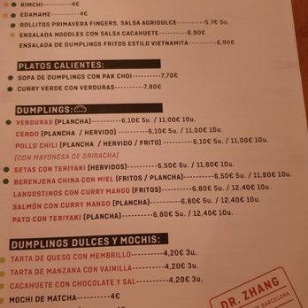 Dr. Zhang - Dim Sum Near Me - Barcelona, B