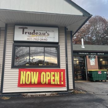 Trudeau's Auto Repair - Trudeau's is Now Open!! Call the shop at 401-762-2440 to schedule your appointment! - Auto Repair Near Me - Woonsocket, Rhode Island Trudeau's Auto Repair - Trudeau's is Now Open!! Call the shop at 401-762-2440 to schedule your appointment! - Auto Repair Near Me - Woonsocket, Rhode Island