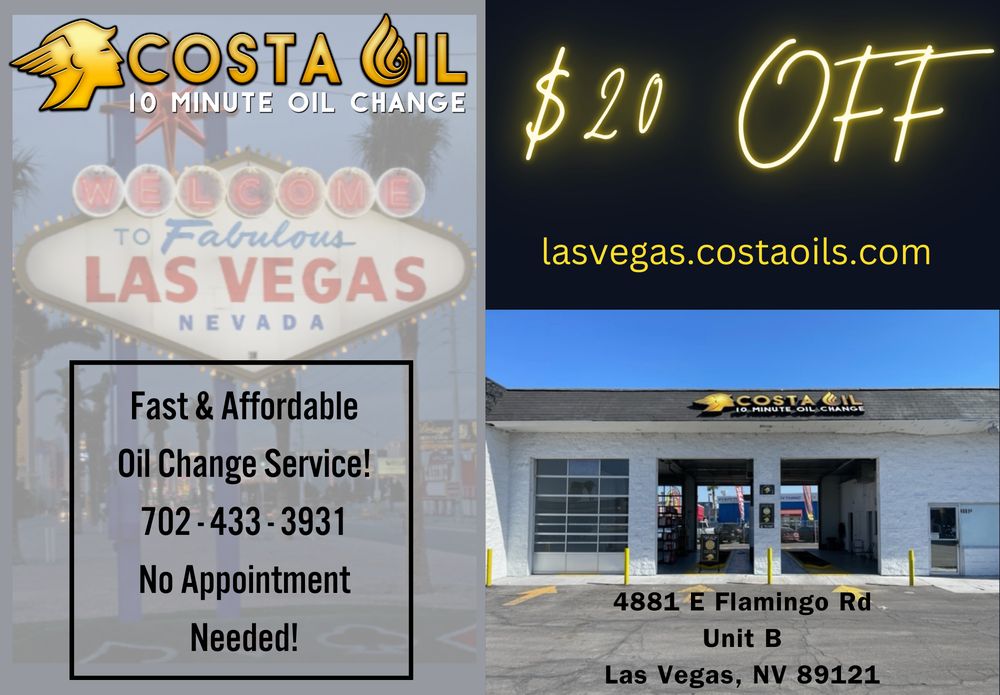 COSTA OIL 10 MINUTE OIL CHANGE LAS VEGAS Updated August 2024 4881
