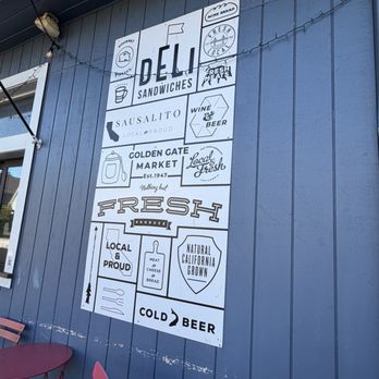 The Golden Gate Market - Poster outside - Grocery Near Me - Sausalito, California The Golden Gate Market - Poster outside - Grocery Near Me - Sausalito, California