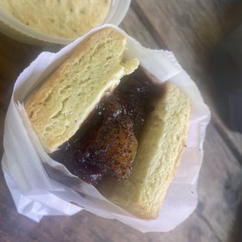 Briscuits - Their flagship brisket and jam biscuit.  So dope. - Barbeque Near Me - Austin, Texas