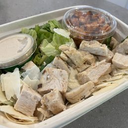 Cesar salad. Plenty of food.