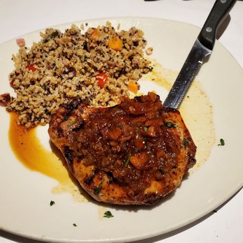 Bonefish Grill - Bacon Jam Pork Chop with Small Brown Rice - Seafood Near Me - Jacksonville, Florida Bonefish Grill - Bacon Jam Pork Chop with Small Brown Rice - Seafood Near Me - Jacksonville, Florida