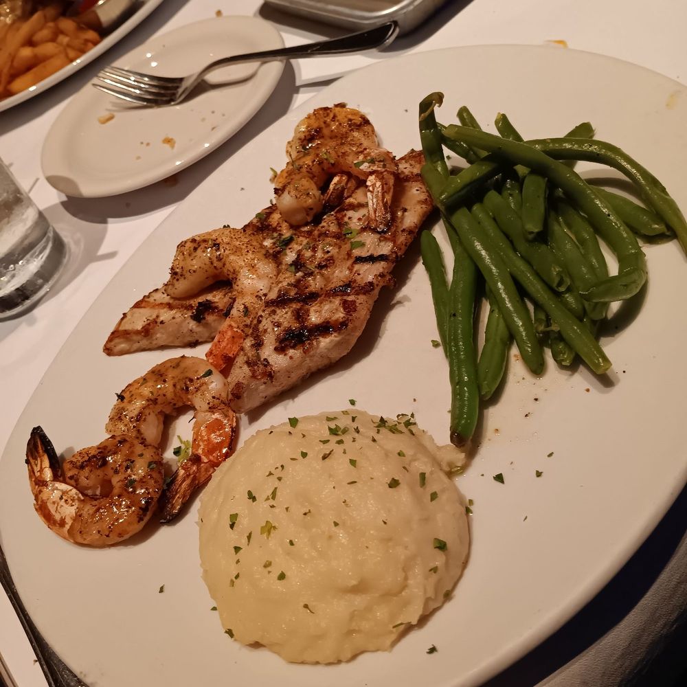 Bonefish Grill - Mahi mahi and shrimp with mashed potatoes and green beans - Seafood Near Me - Egg Harbor Township, New Jersey Bonefish Grill - Mahi mahi and shrimp with mashed potatoes and green beans - Seafood Near Me - Egg Harbor Township, New Jersey
