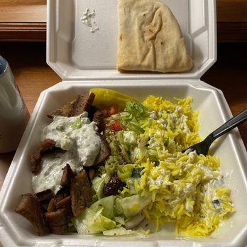 Sahara Middle Eastern Eatery - Greek plate with rice instead of fries. Extra tzatziki (on rice), and I ate the dolmadas. Best Ive had. - Middle Eastern Near Me - Albuquerque, New Mexico Sahara Middle Eastern Eatery - Greek plate with rice instead of fries. Extra tzatziki (on rice), and I ate the dolmadas. Best Ive had. - Middle Eastern Near Me - Albuquerque, New Mexico