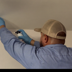 Green Machine Pest Control - Eric foaming in the ceiling for termites! Let's get 'em!