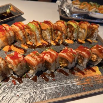 Harumi - Double salmon and the Harumi roll - Sushi Bars Near Me - Hayward, California Harumi - Double salmon and the Harumi roll - Sushi Bars Near Me - Hayward, California