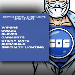 SOS Supply - Cleanrooms are essential for critical manufacturing.  SOScleanroom stock best in class brands.