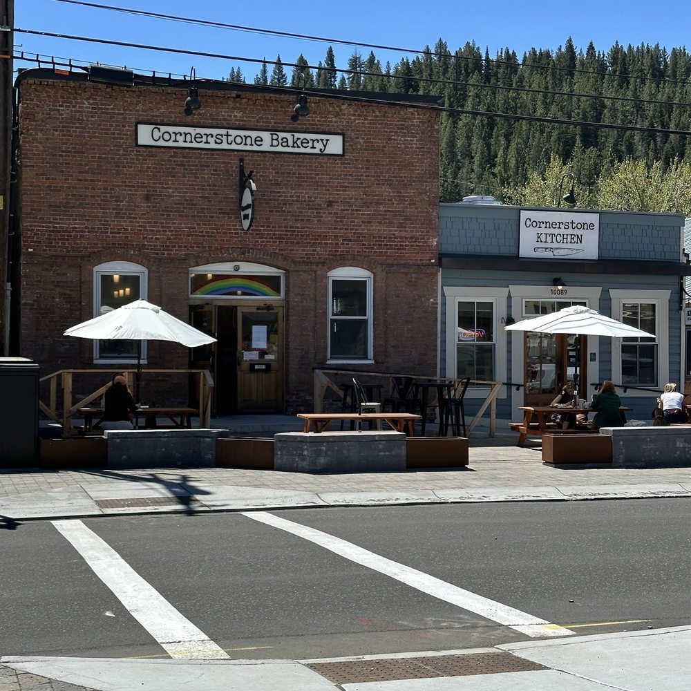 Cornerstone Bakery - Front of Cornerstone Bakery & Cornerstone Kitchen which connect including outdoor patio - Bakeries Near Me - Truckee, California