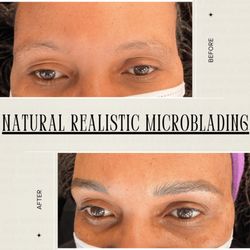 Microblading By Lana - Before & After - done by owner Lana Ivanov - more examples on our instagram @advancedaestheticsmedispa