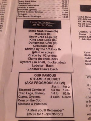 Menu photo 5 Crab Pot Surf City, NC