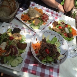 Les Pierres Rouges - Test des différentes assiettes de salades !