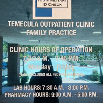 Tricare Outpatient Clinic - Hours of operation. - Medical Centers Near Me - Temecula, California