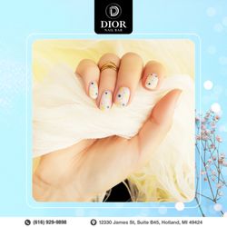 Dior Nail Bar - If you are a fan of nail art but still like to stay trendy and simple, try placing designs on your nails for a chic and minimalist look.