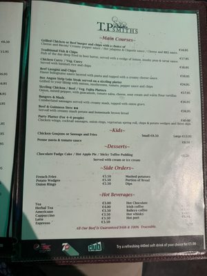 Menu photo 1 TP Smiths Dublin, D