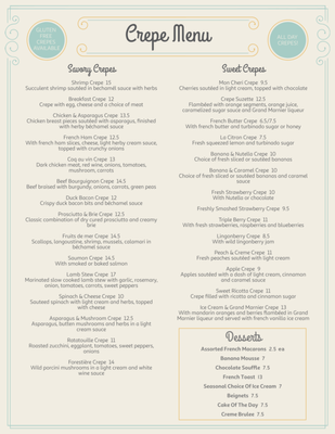 Menu photo 3 La Crepe Bistro Homer Glen, IL