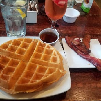 Teavolve - Blush Sangria, Belgian Waffles & Applewood Bacon - Coffee & Tea Near Me - Baltimore, Maryland