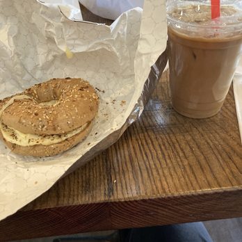 The Bagel Bar - Egg and cheese sandwich and iced coffee - Breakfast & Brunch Near Me - Burlington, Massachusetts The Bagel Bar - Egg and cheese sandwich and iced coffee - Breakfast & Brunch Near Me - Burlington, Massachusetts