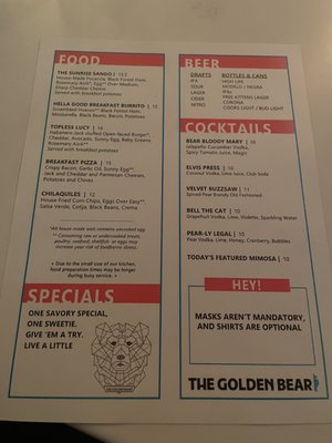 Menu photo 8 The Golden Bear Sacramento, CA Menu photo 8 The Golden Bear Sacramento, CA