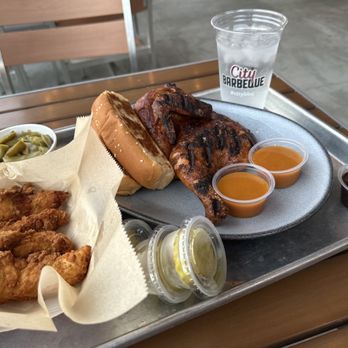 City Barbeque - dinner for two: tenders, 1/2 chicken, beans, pickles n bread - Sandwiches Near Me - New Albany, Ohio