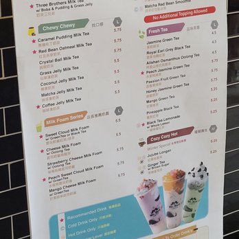 Mr Sun Tea - Menu part ii - Bubble Tea Near Me - Sacramento, California