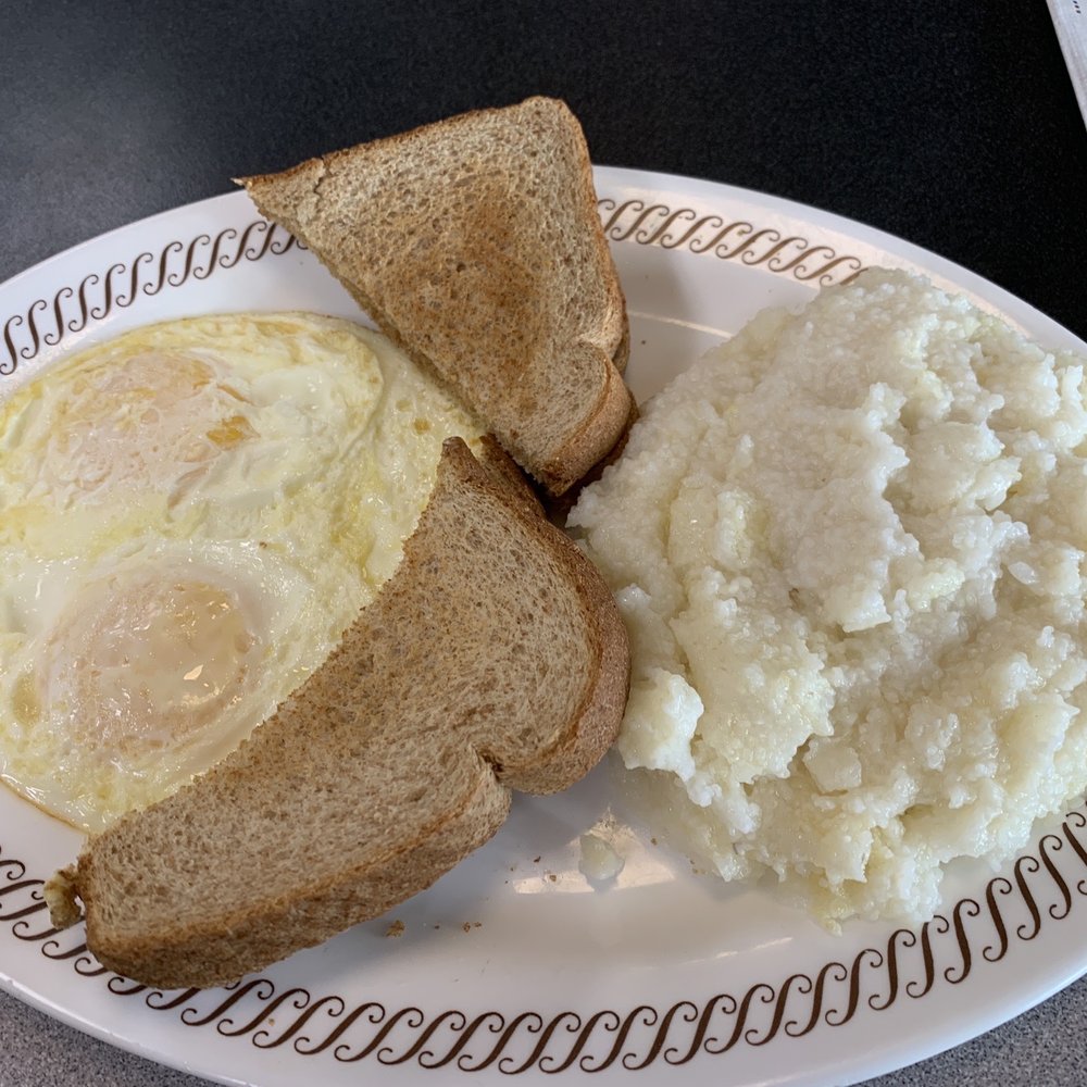 Waffle House - Over easy light with wheat toast and grits - Breakfast & Brunch Near Me - Hudson, Florida Waffle House - Over easy light with wheat toast and grits - Breakfast & Brunch Near Me - Hudson, Florida