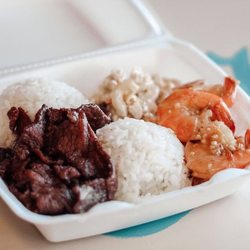 Island Grinds - Sea and Meat Mix
Teri Beef and Garlic Shrimp