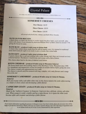 Menu photo 6 Crystal Palace Bath, BAS Menu photo 6 Crystal Palace Bath, BAS