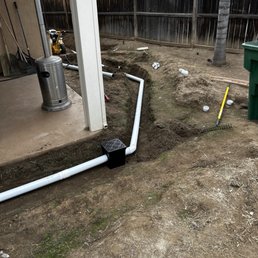 Drains being installed after a thorough clean up and lots of digging.