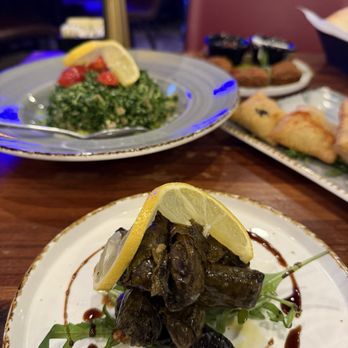 Mazaj Atlanta - Grape leaves and tabbouleh - Salad Near Me - Duluth, Georgia Mazaj Atlanta - Grape leaves and tabbouleh - Salad Near Me - Duluth, Georgia