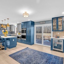 Onestop Kitchen & Bath - Waldorf - L-Shape Blue Kitchen Remodeling