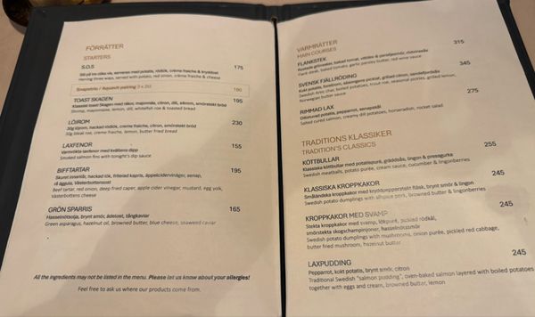 Menu photo 2 Tradition Stockholm, AB