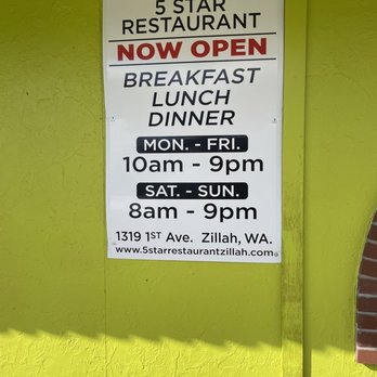 5 Star Restaurant - Restaurant Name and hours - Mexican Near Me - Zillah, Washington 5 Star Restaurant - Restaurant Name and hours - Mexican Near Me - Zillah, Washington