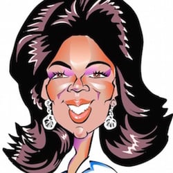 Mark Hall Caricature Art - Opera Winfrey. Digital Caricature.