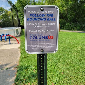 Follow the Bouncing Ball - Signage - Public Art Near Me - Columbus, Ohio Follow the Bouncing Ball - Signage - Public Art Near Me - Columbus, Ohio