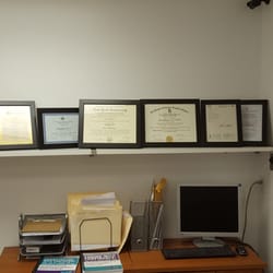 Shelton Dentist - All the certificates the doctor has achieve throughout the years of study.