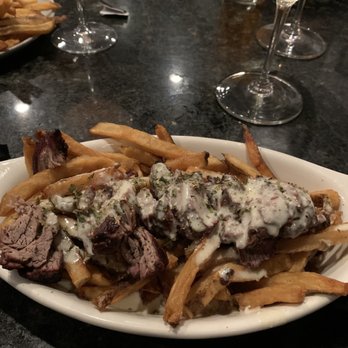 Eddie's Roadhouse - Steak frites - French fries, filet Mignon with creamy Gorgonzola sauce! Perfection! - New American Near Me - Warwick, New York