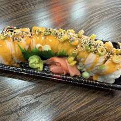 Baked Salmon roll - before (taken at the restaurant)