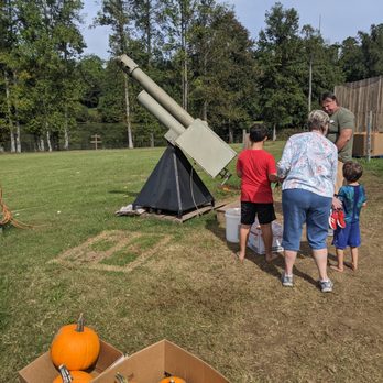 Alpha and Omega Corn Maze - Pumpkin howitzer! - Attraction Farms Near Me - Hamptonville, North Carolina