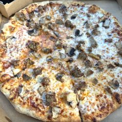 Domino's Pizza - 2024 Large 14" New York Style Italian Sausage Mushroom Excellent!