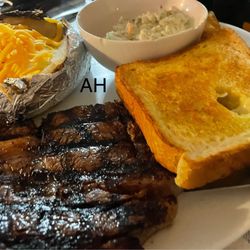 The Chatterbox Restaurant - 12oz. Ribeye. Baked Potato. Slaw. Toast.