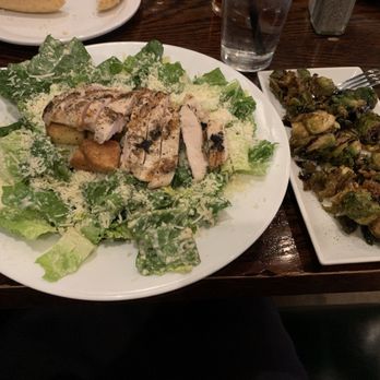 Romano's Macaroni Grill - Ceasar salad with grilled chicken and Crispy Brussel Sprouts - Italian Near Me - Selma, Texas
